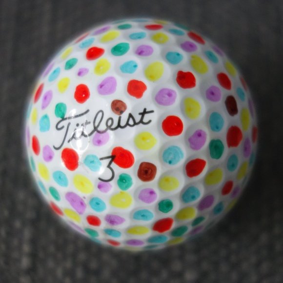 Seven(7) Hand Decorated Pre-Loved Titleist Pro VI Golf Balls with Wooden Case - Picture 16 of 16